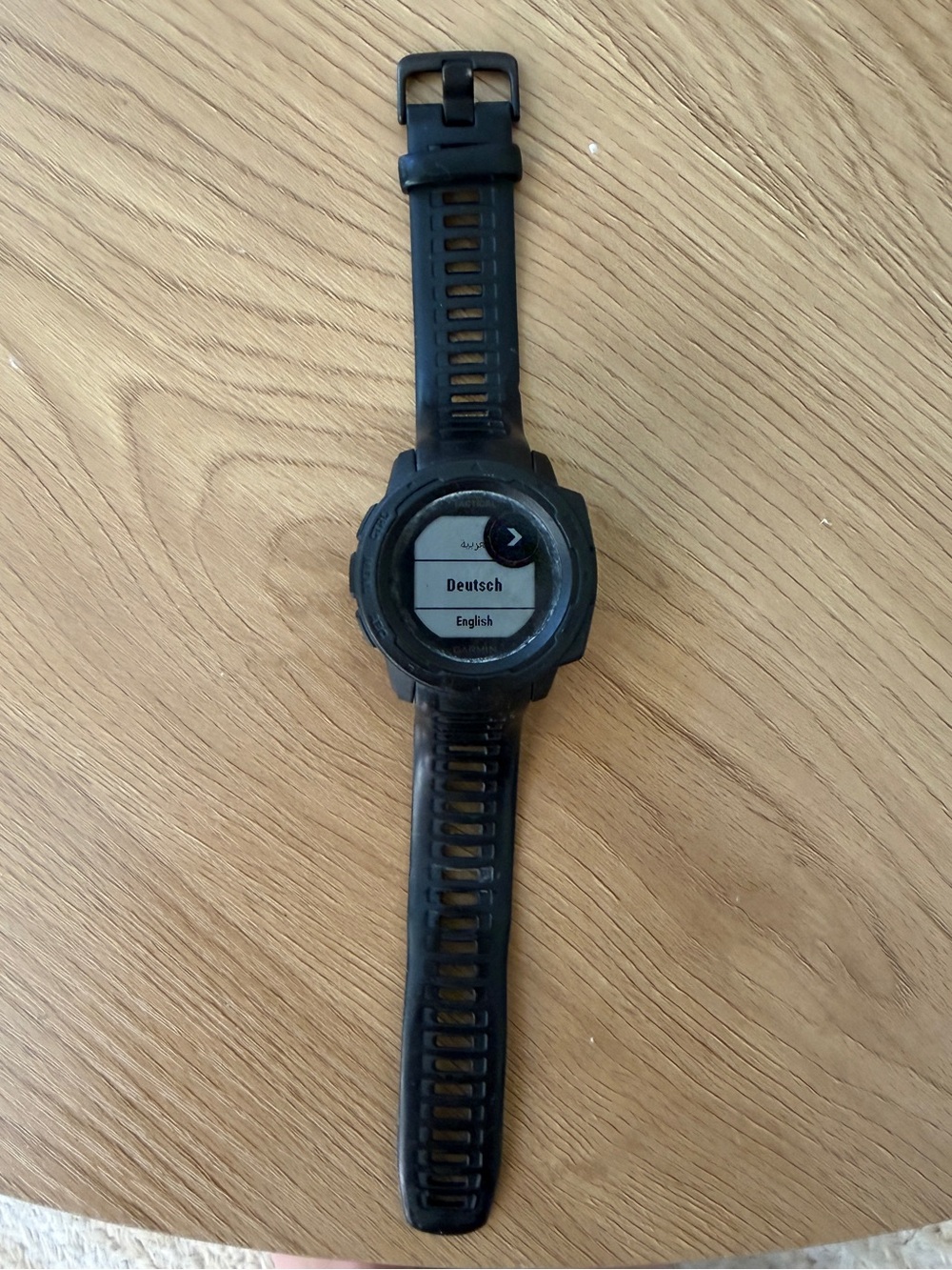 garmin Black GPS Sports Watch with Silicone Strap